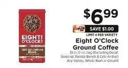 ShopRite Eight O'Clock Ground Coffee offer