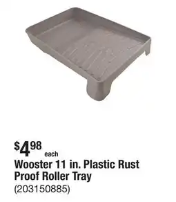 The Home Depot Wooster 11 in. Plastic Rust Proof Roller Tray offer