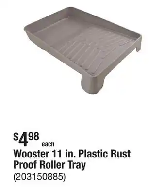 The Home Depot Wooster 11 in. Plastic Rust Proof Roller Tray offer