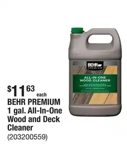 The Home Depot BEHR PREMIUM 1 gal. All-In-One Wood and Deck Cleaner offer