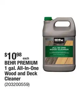 The Home Depot BEHR PREMIUM 1 gal. All-In-One Wood and Deck Cleaner offer