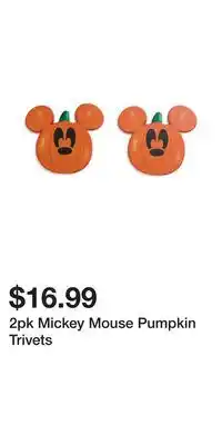 TJ Maxx 2pk Mickey Mouse Pumpkin Trivets offer