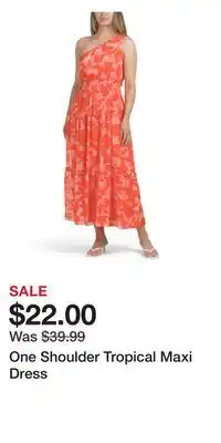 TJ Maxx One Shoulder Tropical Maxi Dress offer