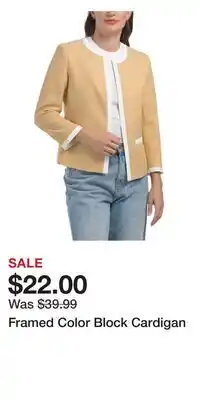 TJ Maxx Framed Color Block Cardigan offer
