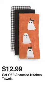 TJ Maxx Set Of 3 Assorted Kitchen Towels offer