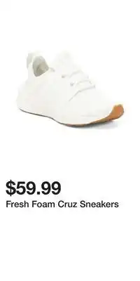 TJ Maxx Fresh Foam Cruz Sneakers offer