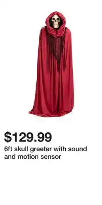 TJ Maxx 6ft skull greeter with sound and motion sensor offer