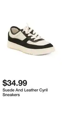 TJ Maxx Suede And Leather Cyril Sneakers offer
