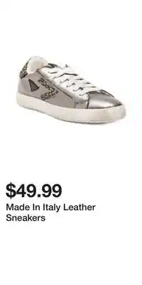TJ Maxx Made In Italy Leather Sneakers offer