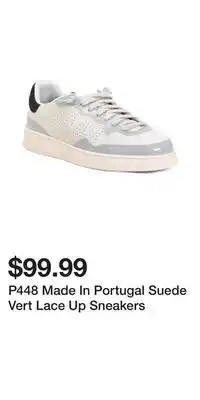 TJ Maxx P448 Made In Portugal Suede Vert Lace Up Sneakers offer