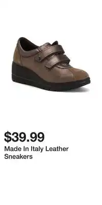 TJ Maxx Made In Italy Leather Sneakers offer