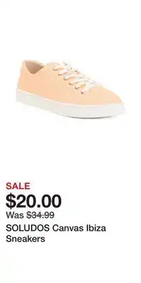TJ Maxx SOLUDOS Canvas Ibiza Sneakers offer