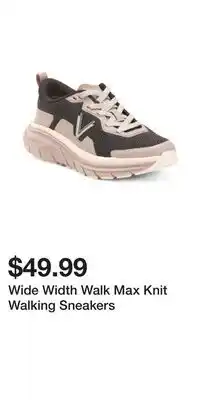 TJ Maxx Wide Width Walk Max Knit Walking Sneakers offer