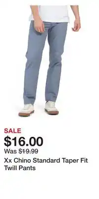 TJ Maxx Xx Chino Standard Taper Fit Twill Pants offer