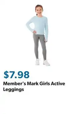 Sam's Club Member's Mark Girls Active Leggings offer