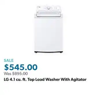 Sam's Club LG 4.1 cu. ft. Top Load Washer With Agitator offer