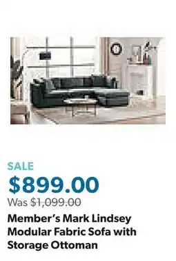 Sam's Club Member's Mark Lindsey Modular Fabric Sofa with Storage Ottoman offer
