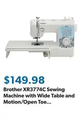Sam's Club Brother XR3774C Sewing Machine with Wide Table and Motion/Open Toe Quilting Foot offer