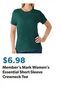 Sam's Club Member's Mark Women's Essential Short Sleeve Crewneck Tee offer