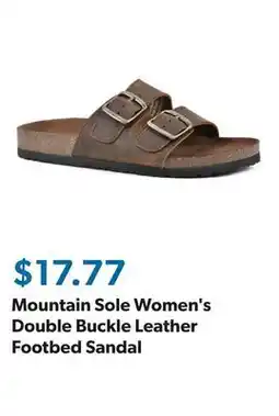 Sam's Club Mountain Sole Women's Double Buckle Leather Footbed Sandal offer