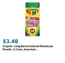 Sam's Club Crayola - Long Barrel Colored Woodcase Pencils, 3.3 mm, Assorted Colors - 24 Pencils offer