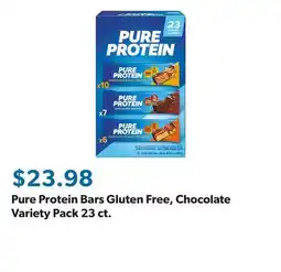 Sam's Club Pure Protein Bars Gluten Free, Chocolate Variety Pack 23 ct offer