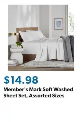 Sam's Club Member's Mark Soft Washed Sheet Set, Assorted Sizes offer