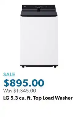 Sam's Club LG 5.3 cu. ft. Top Load Washer offer