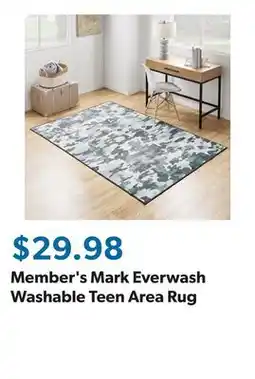 Sam's Club Member's Mark Everwash Washable Teen Area Rug offer