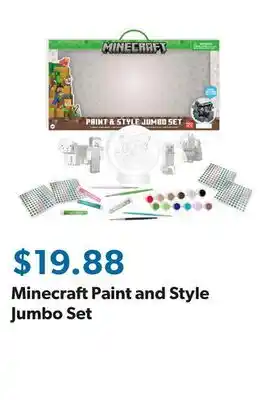 Sam's Club Minecraft Paint and Style Jumbo Set offer