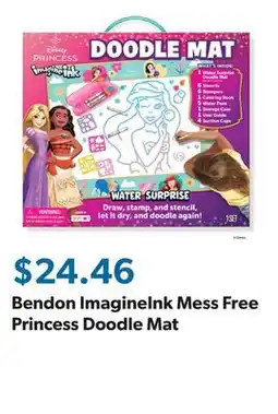 Sam's Club Bendon ImagineInk Mess Free Princess Doodle Mat offer