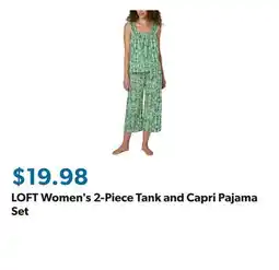 Sam's Club LOFT Women's 2-Piece Tank and Capri Pajama Set offer