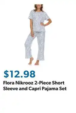 Sam's Club Flora Nikrooz 2-Piece Short Sleeve and Capri Pajama Set offer