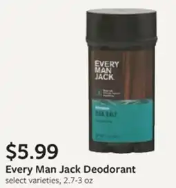Fareway Every Man Jack Deodorant offer
