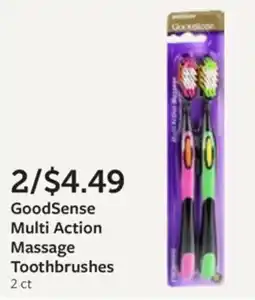 Fareway GoodSense Multi Action Massage Toothbrushes offer