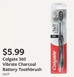 Fareway Colgate 360 Vibrate Charcoal Battery Toothbrush offer