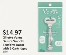 Fareway Gillette Venus Deluxe Smooth Sensitive Razor with 2 Cartridges offer