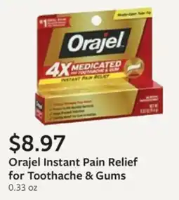 Fareway Orajel Instant Pain Relief for Toothache & Gums offer