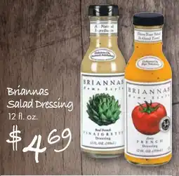 Gristedes Briannas Salad Dressing offer