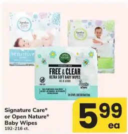 ACME Signature Care or Open Nature Baby Wipes offer