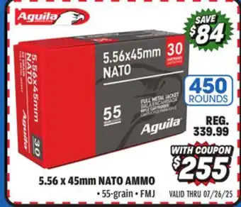 Big 5 Aguila 5.56 x 45mm NATO 55GR 450 Round offer