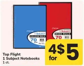 ACME Top Flight 1 Subject Notebooks offer