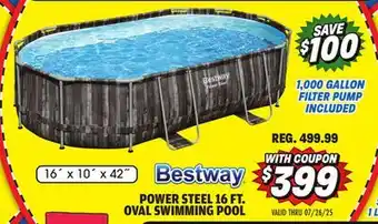 Big 5 Steel Pro MAX Power/Steel Pro MAX 16'x 10'x 42 Oval Swimming Pool offer