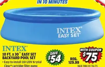 Big 5 Intex 10' x 30 Easy Set Backyard Pool Set offer