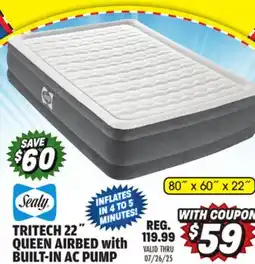 Big 5 Sealy 22 Tritech Airbed Queen with Built-in AC Pump offer