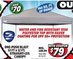 Big 5 Z-Shade One-Push Blast 12'x12' Canopy offer