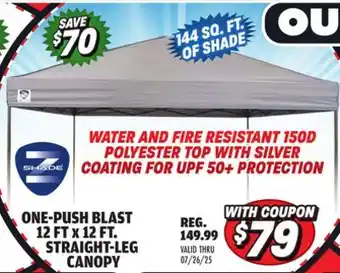 Big 5 Z-Shade One-Push Blast 12'x12' Canopy offer