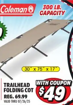 Big 5 Coleman Trailhead II Folding Cot offer