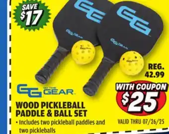 Big 5 Go Time Gear Wood Pickleball Paddle and Ball Set offer