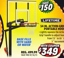 Big 5 Lifetime 54 Action Grip Portable Hoop offer